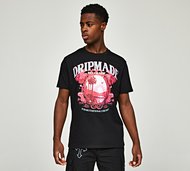 Dripmade Paradise Boxy Fit T-Shirt - Black - Size XS