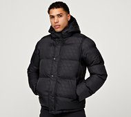 Alessandro Zavetti Dellucci 2 in 1 AOP Puffer Jacket - Black - Size XS