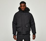 Closure London Faux Fur Hooded Jacket - Black - Size XS