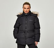 Closure London Womens Adjustable Waist Puffer Jacket - Black - Size 8
