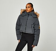 Zavetti Canada Womens Bellucci 2.0 Crop Jacket - Grey - Size XS
