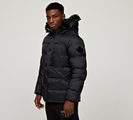 Zavetti Canada Eremo Puffer Parka Jacket - Black - Size M