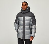 Zavetti Canada Takona Puffer Parka Jacket - Grey - Size S