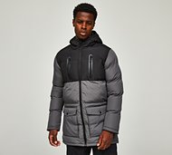 Brave Soul Colour Block Parka Jacket - Black - Size M