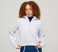 Monterrain Womens Mantra Fleece Quarter Zip Hoodie - Grey - Size S