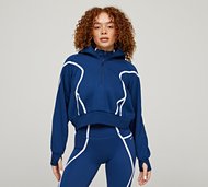 Monterrain Womens Mantra Fleece Quarter Zip Hoodie - Blue - Size XS