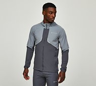 Monterrain Vent Woven Running Hoodie - Grey - Size 2XL
