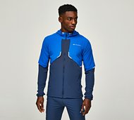 Monterrain Vent Woven Running Hoodie - Blue - Size M