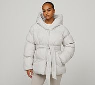 Forena Womens Amplified 2.0 Wrap Puffer Jacket - White - Size M