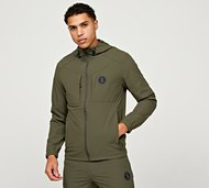 Zavetti Canada Dentero Woven Zip Through Hooded Jacket - Green - Size S