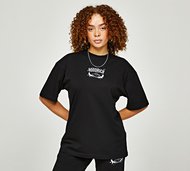Hoodrich Womens Shadow Boyfriend T-Shirt - Black - Size L