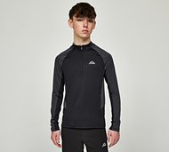Alpyrex Junior Tarax Long Sleeve Quarter Zip T-Shirt - Black - Size XL/B