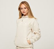 Nicce Womens Ersa Embroidered Hoodie - Beige - Size XS
