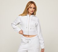 Nicce Womens Ersa Full Zip Crop Hoodie - Grey - Size XS