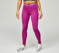 Nike Womens Pro Mid-Rise Legging - Pink - Size S