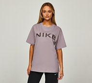 Nike Womens Phoenix Logo Boyfriend T-Shirt - Purple - Size XS