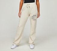 Mercier Womens Raw Edge OG Badge Open Hem Fleece Pant - Beige - Size XS
