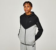 Nike Junior Tech Fleece Full Zip Hoodie - Grey - Size M/B