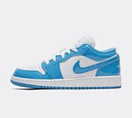 Jordan Junior Air Jordan 1 Low Trainer - White - Size 4
