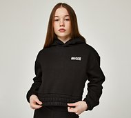 Nicce Girls Sapphire Overhead Crop Hoodie - Black - Size XL/G