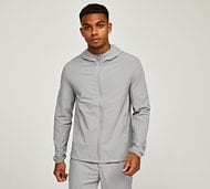 Celebre Woven Full Zip Hoodie - Grey - Size XS