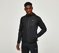 Closure London Hybrid Tech Zip Up Hoodie - Black - Size M