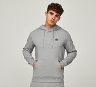 adidas Originals Trefoil Essentials Hoodie - Grey - Size XS