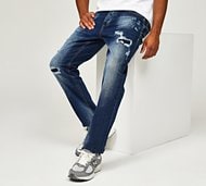 Alessandro Zavetti Remergio Mid Wash Loose Denim Jean - Blue - Size 32