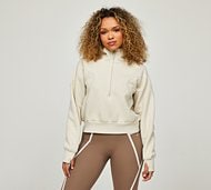 Monterrain Womens Mantra Fleece Quarter Zip Hoodie - Beige - Size S