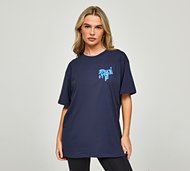 Forena Womens Forever Yours Boyfriend Fit T-Shirt - Navy - Size XS