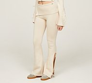 Forena Womens Alahna Knitted Flare Bottom - Beige - Size L