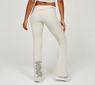 Dripmade Womens Defaced Asymmetrical Flared Legging - Beige - Size XS