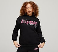 Dripmade Womens Oddity Lace Up Overhead Hoodie - Black - Size XS
