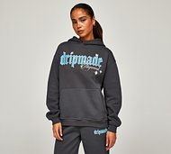 Dripmade Womens Oddity Lace Up Overhead Hoodie - Grey - Size XS