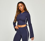 Forena Womens Sevyn Jersey Hoodie - Navy - Size XL