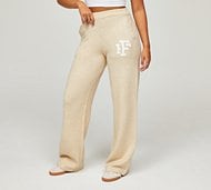 Forena Womens Malia Straight Leg Jogger - Beige - Size L