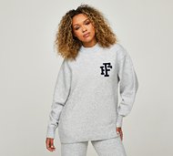 Forena Womens Malia Knitted Grandad Sweatshirt - Grey - Size XS