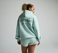 New Balance Womens Athletics Club Overhead Hoodie - Green - Size XS