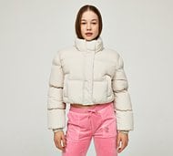 Glamorous Girls Crop Puffer Jacket - Cream - Size S/G