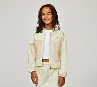 Jordan Girls Crafted Utility Woven Full Zip Hoodie - Beige - Size M/G