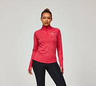 Montirex Womens Trail Quarter Zip Top - Red - Size XS