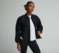 Asics Womens Nagino Run Adjustable Jacket - Black - Size S