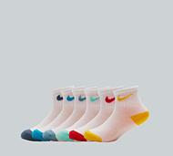 Nike Infant Pop Colour Ankle Sock 6 Pack - Multi - Size 3-4