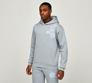 Mercier Two Tone Badge Hoodie - Grey - Size M