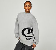 Dripmade Womens Shade Knitted Sweatshirt - Grey - Size XS