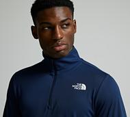 The North Face 24/7 Quarter Zip Long-Sleeve T-Shirt - Navy - Size S