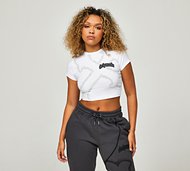 Dripmade Womens Hostile Baby T-Shirt - White - Size XL