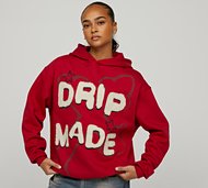 Dripmade Womens Dismantle Overhead Hoodie - Red - Size XS