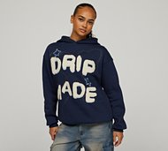 Dripmade Womens Dismantle Overhead Hoodie - Navy - Size XS