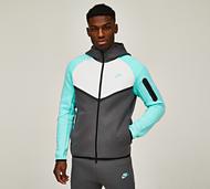 Nike Tech Fleece Windrunner Colour Block Hoodie - Grey - Size S